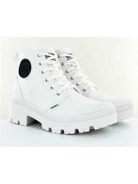 NIB Palladium Pallabase Twill Star White Platform Boots Women's 7